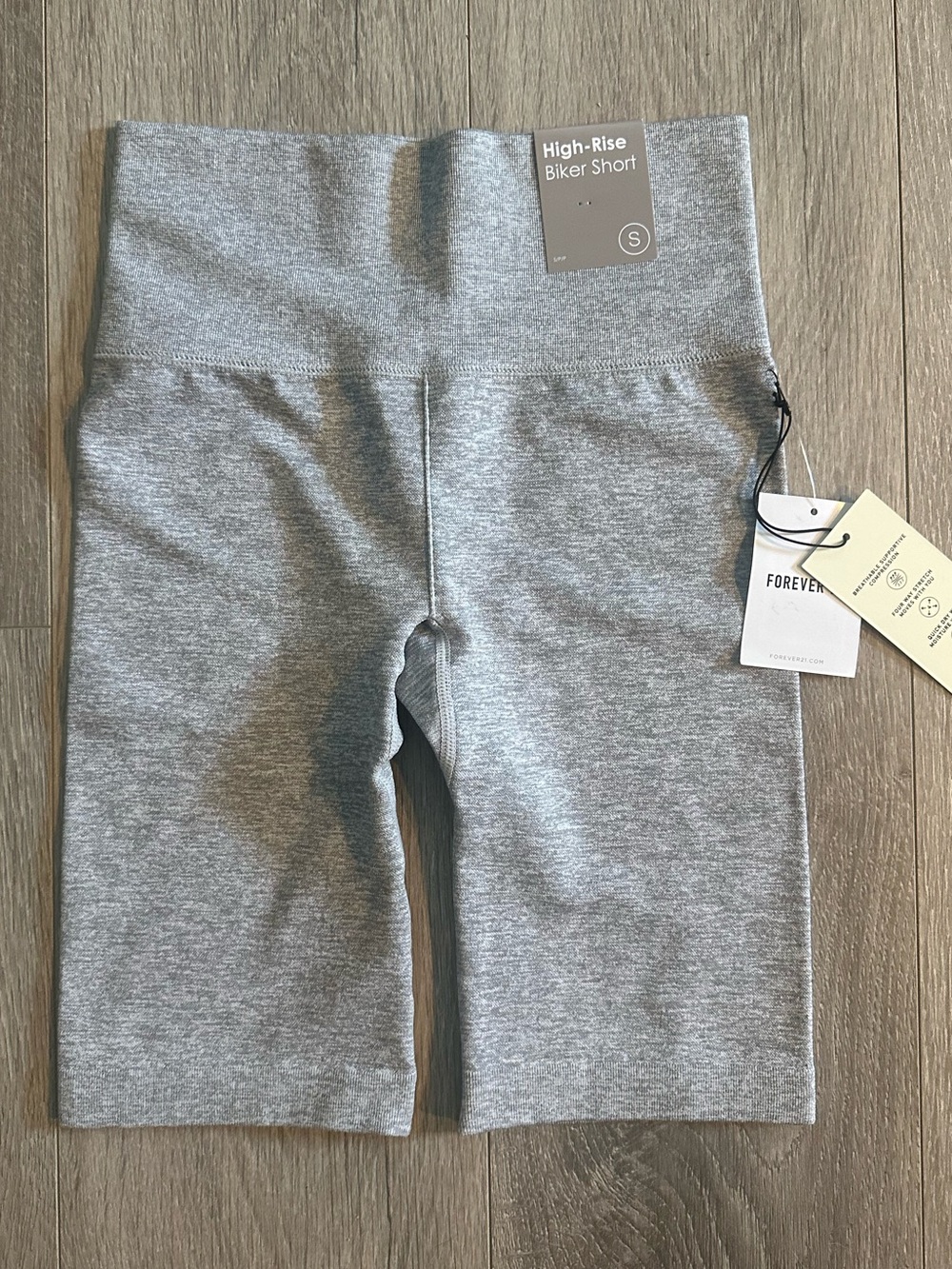 Forever 21 women High-Rise Heather Gray Biker Shorts